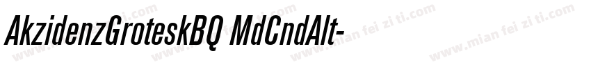 AkzidenzGroteskBQ MdCndAlt字体转换
